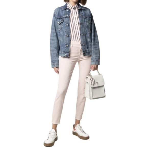 J BRAND J Brand 835 Mid-Rise Cropped Skinny Jeans in Prairee Pink NWT - Size 32 - Picture 1 of 6